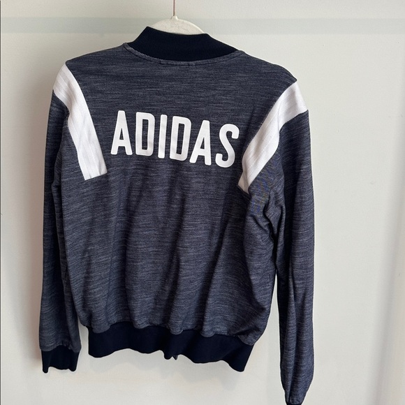 adidas Jackets & Blazers - Adidas Dark Blue and White Crewneck